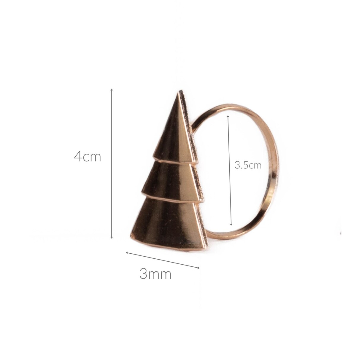 Złote obrączki na serwetki ze świątecznym motywem, 4 sz.