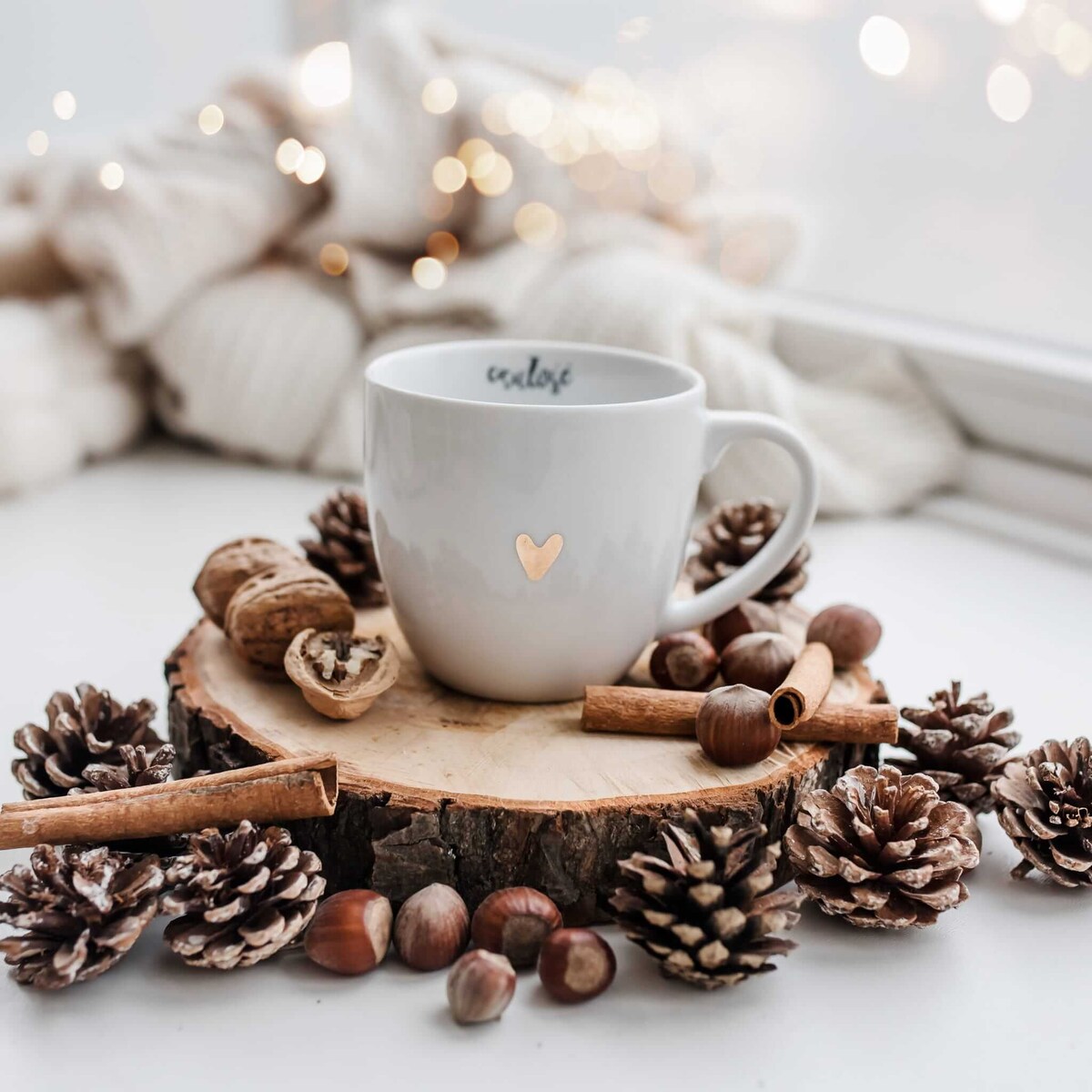 Kubek 300 ml - czułość ZŁOTE SERCE