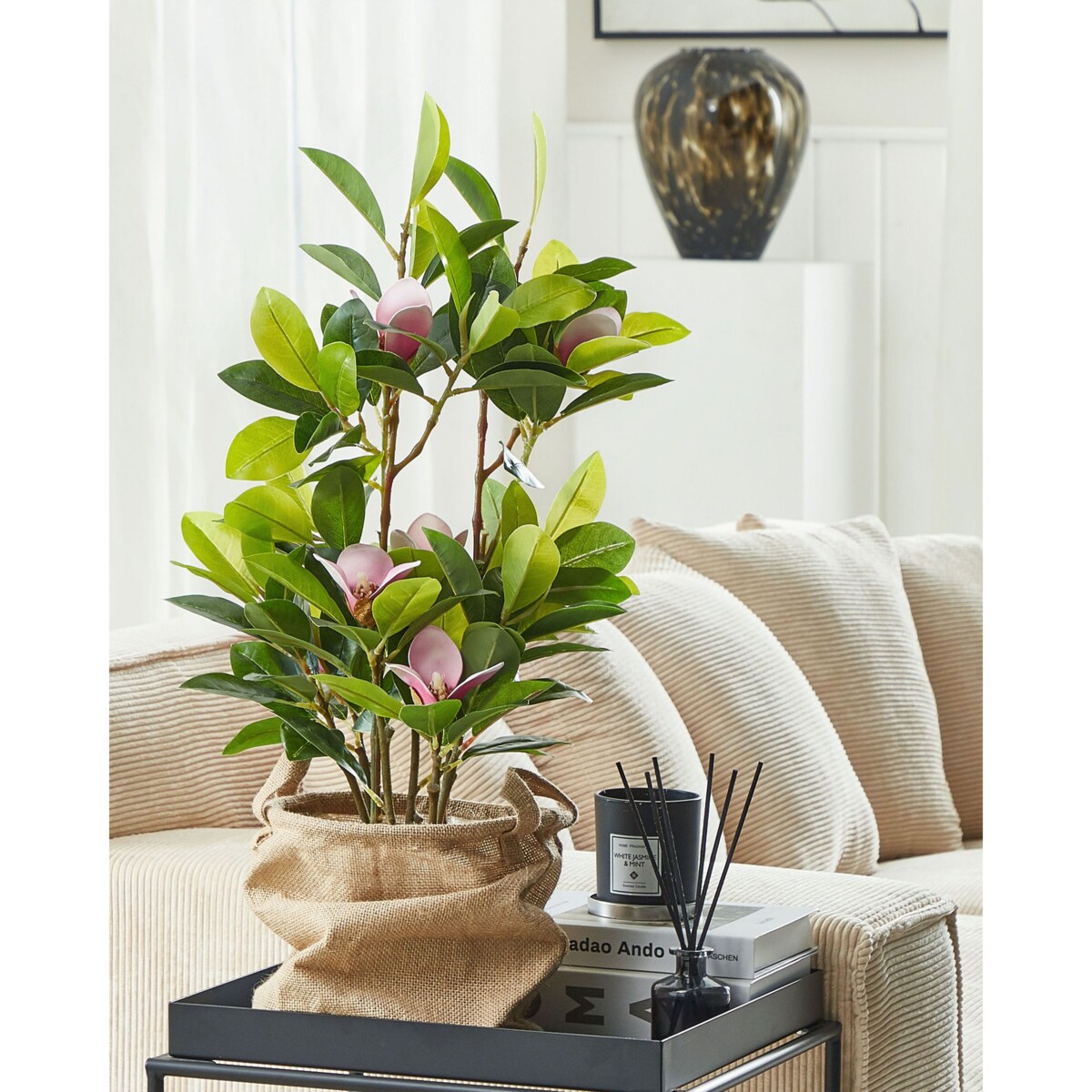 Sztuczna roślina MAGNOLIA 70 cm Zielony