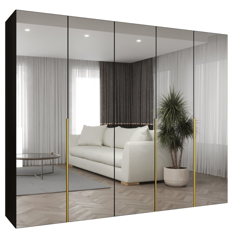 Szafa uchylna otwierana ALICANTE 3 250 wys. 202 cm Czarny + u. Złoty