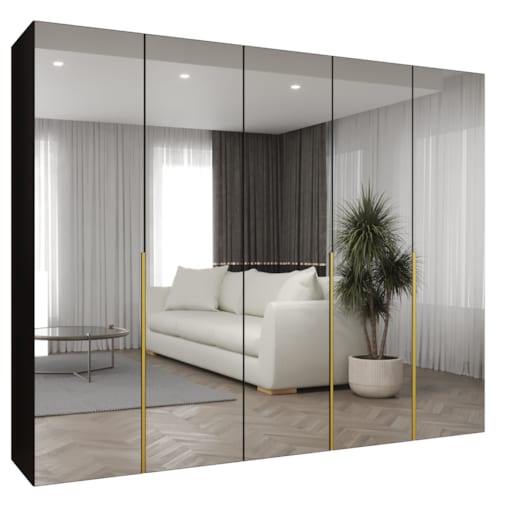 Szafa uchylna otwierana ALICANTE 3 250 wys. 202 cm Czarny + u. Złoty