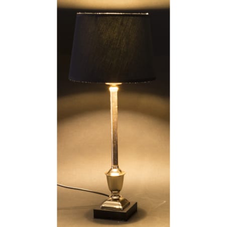 Lampa stołowa 58x25x25 cm MAUD z okrągłym czarnym abażurem