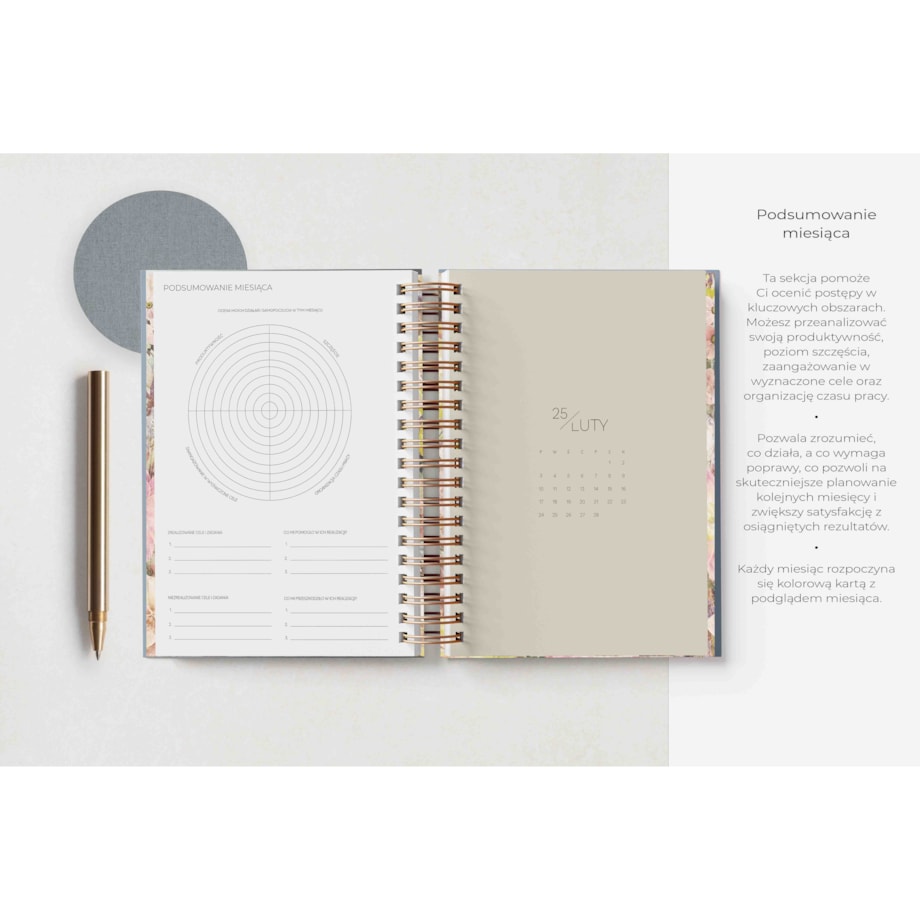 Planner Tygodniowy 2025 na spirali – Nevada