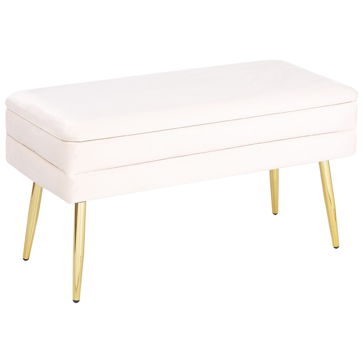 Ławka ze schowkiem do sypialni biała DURHAM