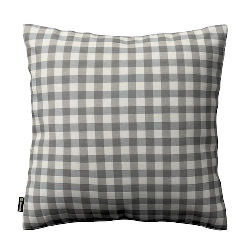 Poszewka Kinga na poduszkę 43x43 szaro-biała kratka (1,5x1,5cm)