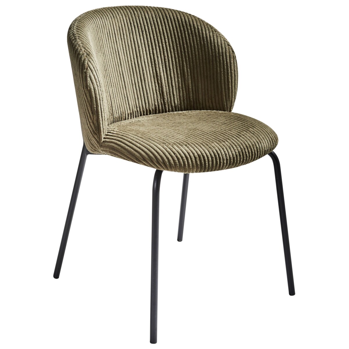 Zestaw 2 krzeseł do jadalni MILES Sztruks Oliwkowy