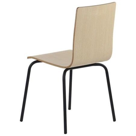Krzesło ze sklejki laminowanej WERDI B naturalne/czarne