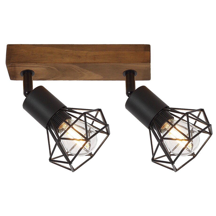 Metalowa lampa sufitowa Zeus 3138 czarne reflektorki na belce do kuchni