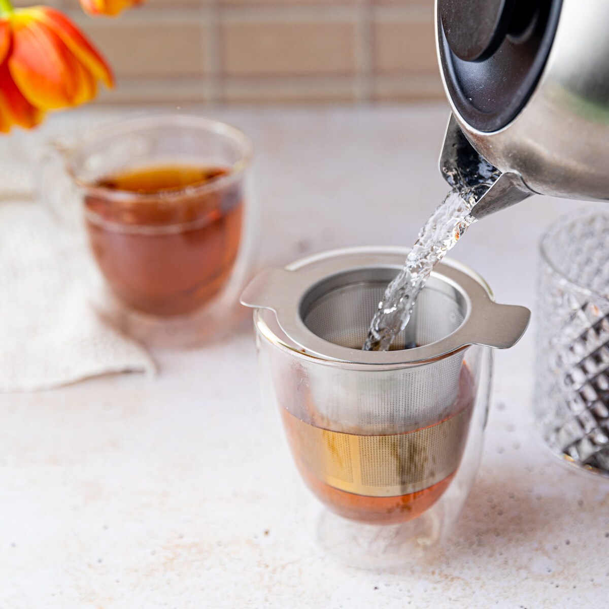 Zaparzacz do herbaty sitko na kubek 7,5x7,5cm KINGHOFF