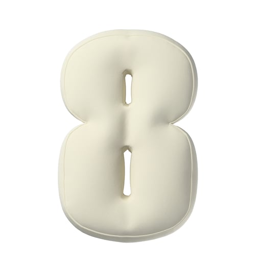 Poduszka Cyferka 8, śmietankowa biel, 25 x 40 cm, Posh Velvet