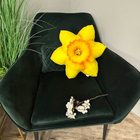 Poduszka duża kwiat Narcyz Żonkil