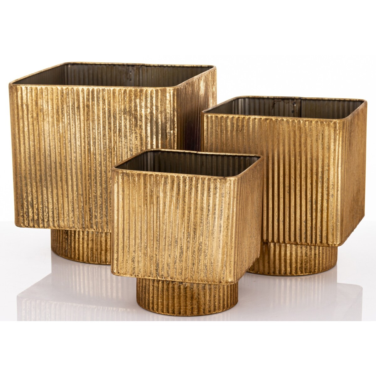 Osłonka - komplet 3 szt. metal złoty