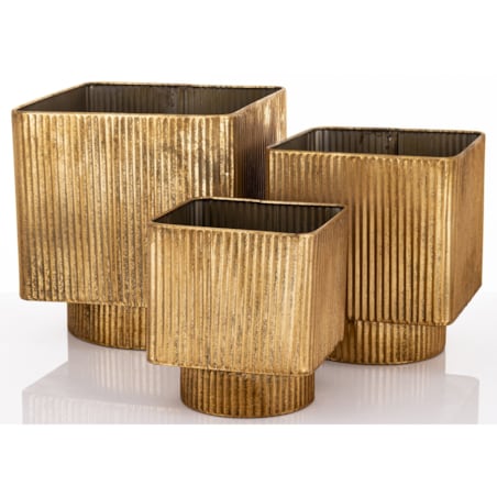 Osłonka - komplet 3 szt. metal złoty