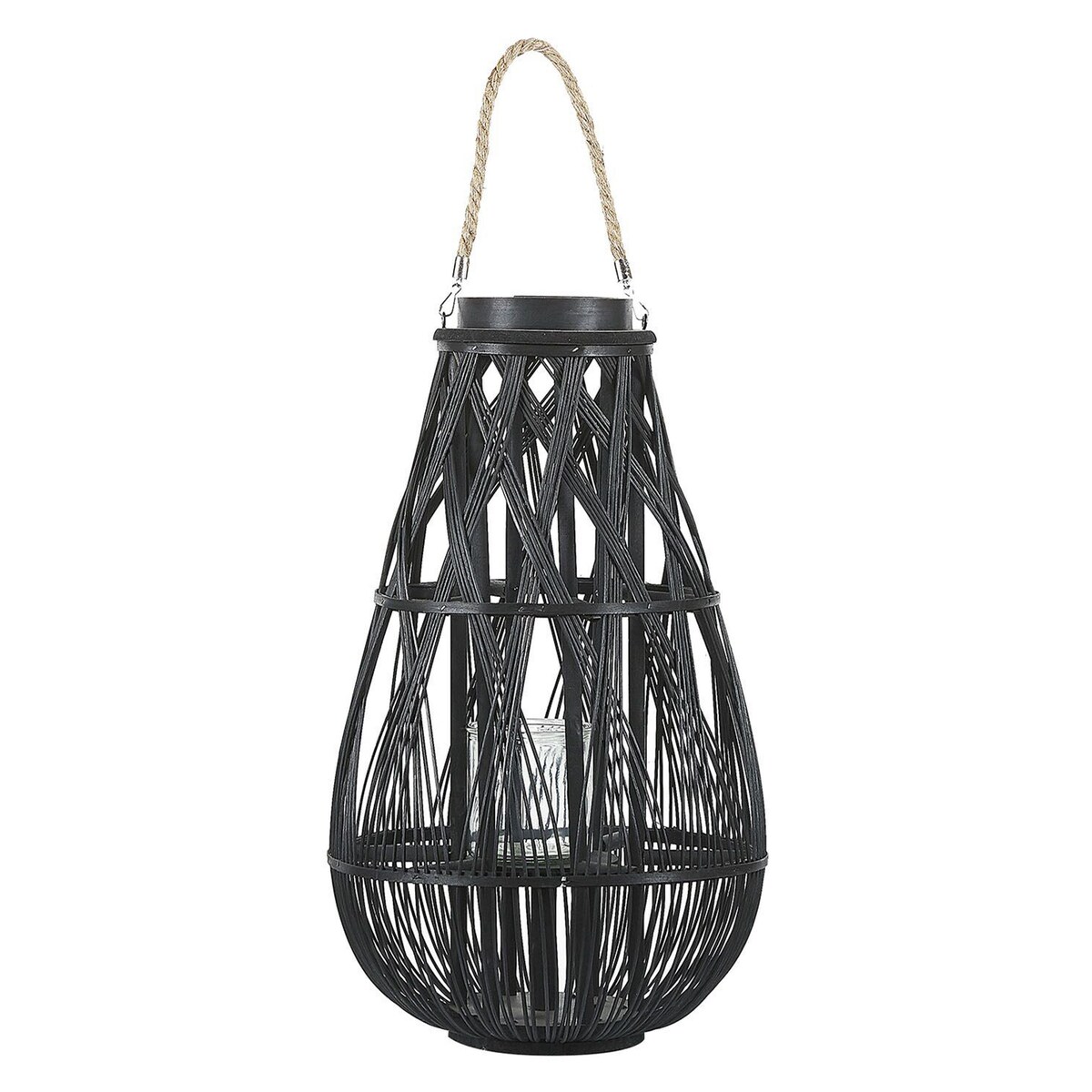 Lampion TONGA Bambus 56 cm Czarny