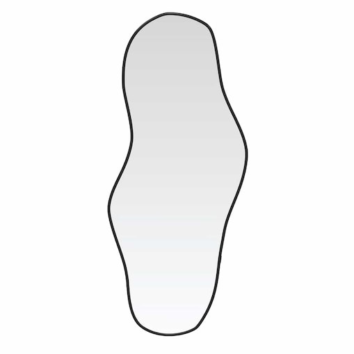 vidaXL Lustro ścienne, czarne, 60x25 cm