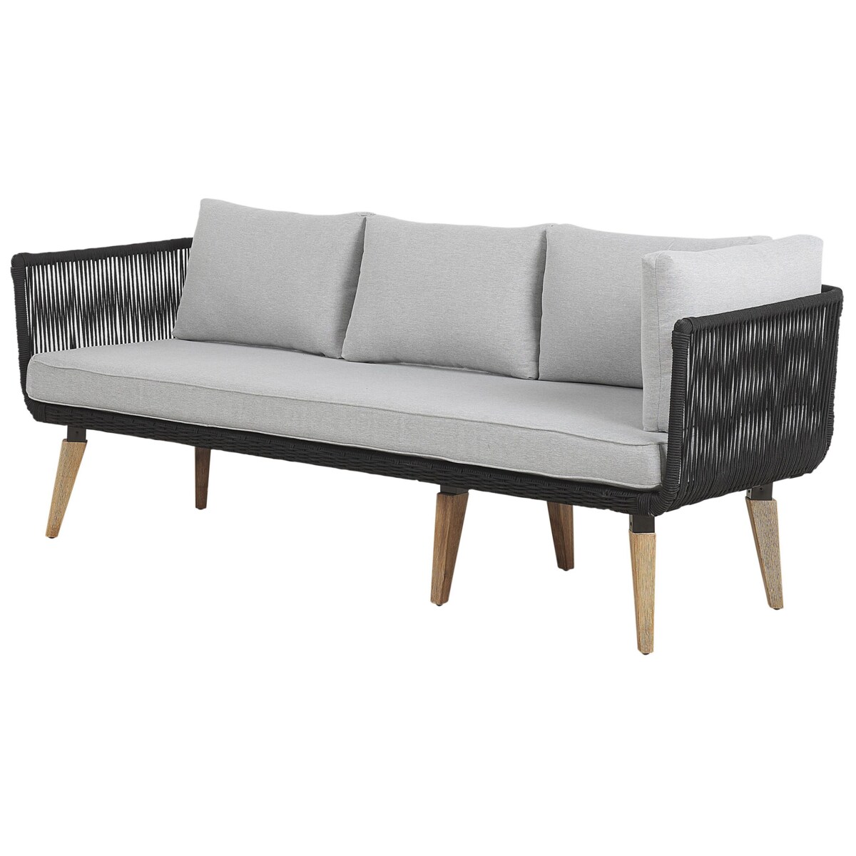 Zestaw ogrodowy drewno akacjowe beżowoszary ALCAMO