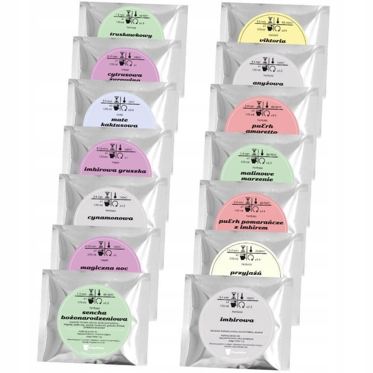 ŚWIĄTECZNY CRACKER ZESTAW 14 HERBAT SYPANYCH W SASZETKACH - PREZENT UPOMINEK NA MIKOŁAJA ŚWIĘTA GWIAZDKĘ BOŻE NARODZENIE POD CHOINKĘ DLA KOBIETY FACETA ŻONY MĘŻA