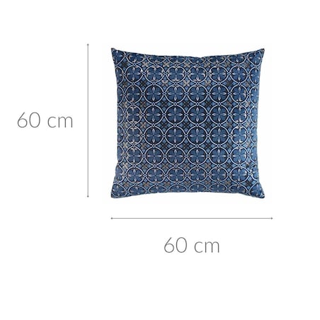 Poszewka welwetowa na poduszkę JOAN, print art deco, 60 x 60 cm