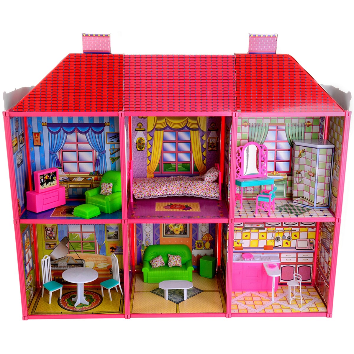 Wielki domek dla lalek Willa 94 cm +akcesoria FUNFIT