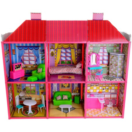 Wielki domek dla lalek Willa 94 cm +akcesoria FUNFIT