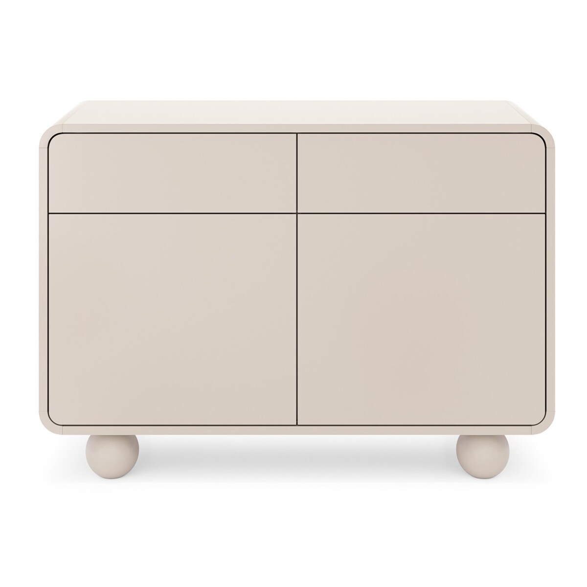 Komoda 108 ALBI w kolorze kaszmirowym na okrągłych nóżkach