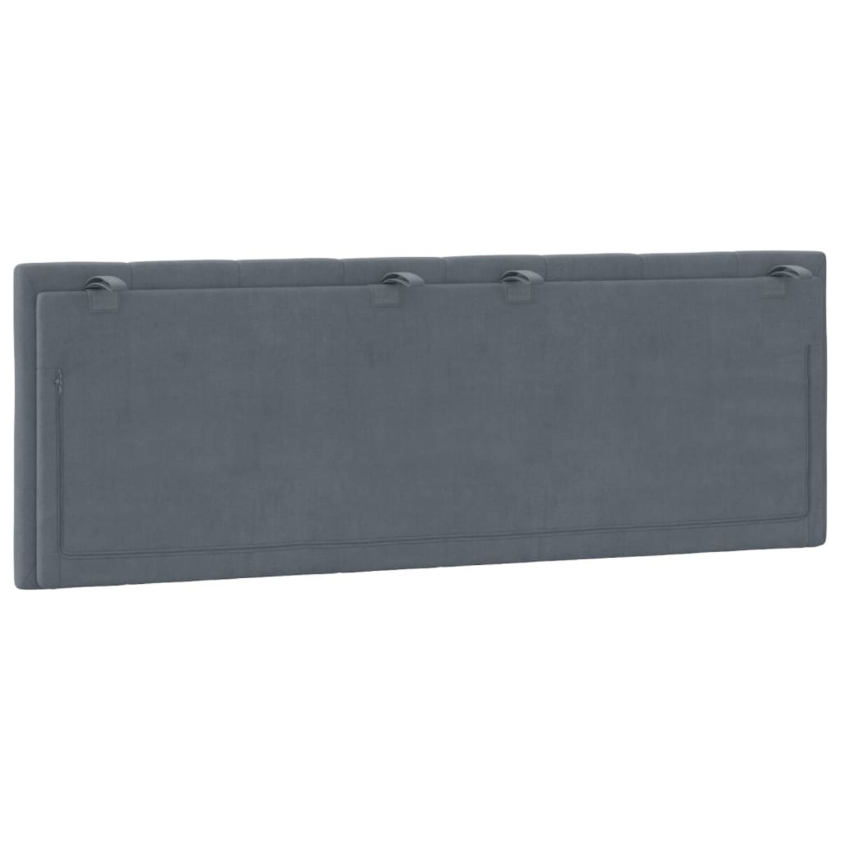 vidaXL Poduszka na wezgłowie, Hanko, ciemnoszara, 120 cm, aksamitna