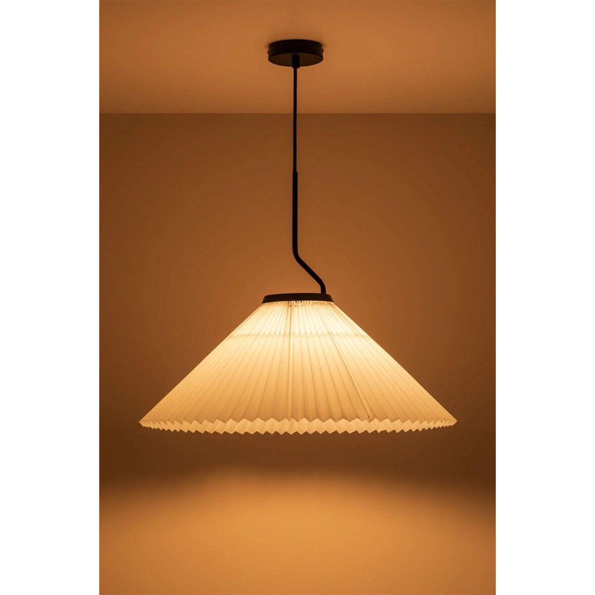 Lampa wisząca biało-czarna Plisse