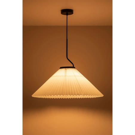 Lampa wisząca biało-czarna Plisse