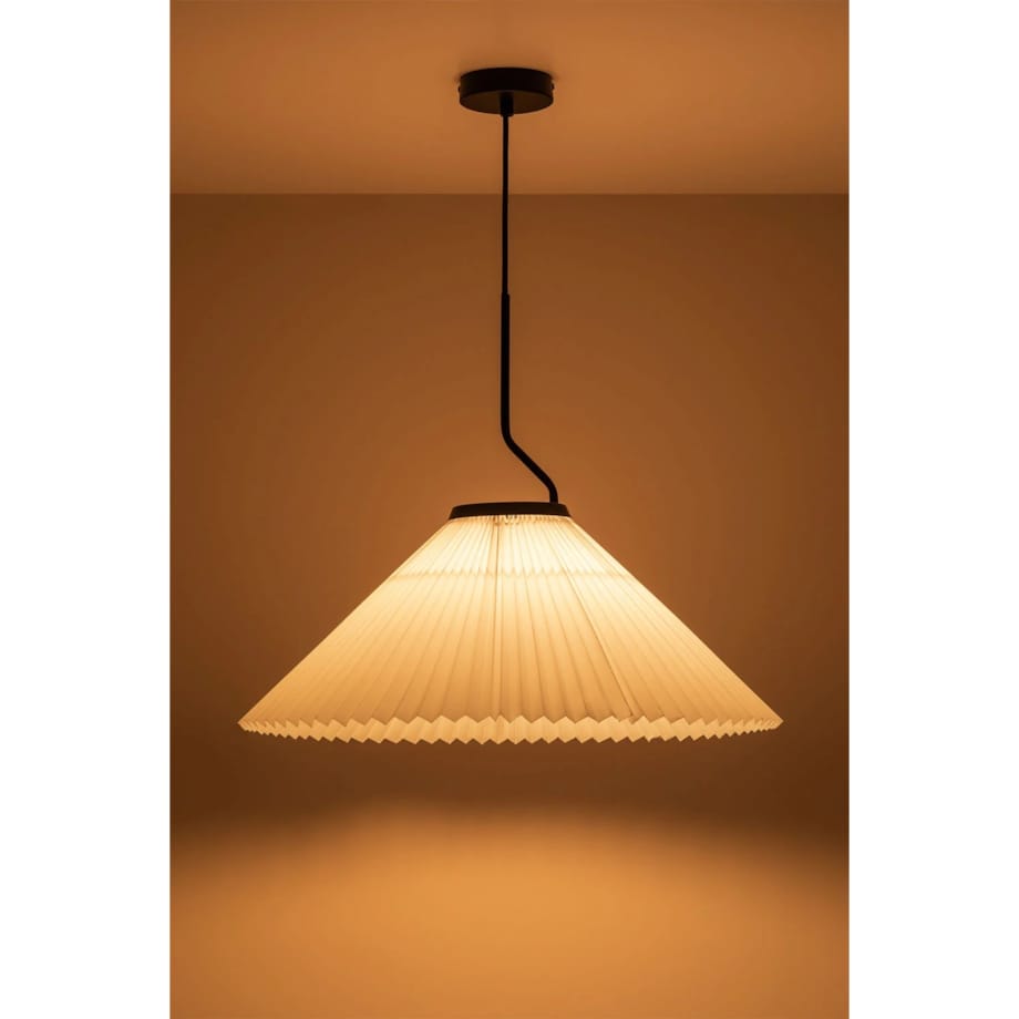 Lampa wisząca biało-czarna Plisse