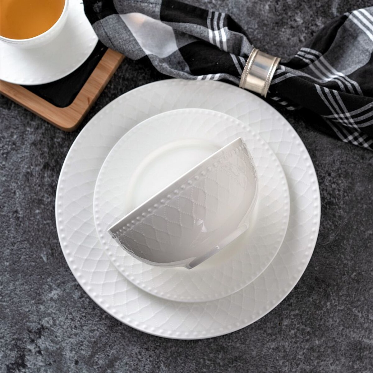 VILLA ITALIA Miseczka śniadaniowa 16 cm porcelanowa ROMA white