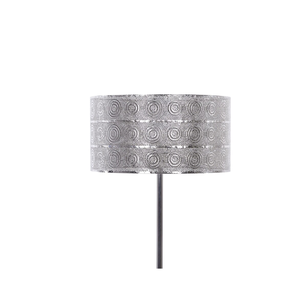 Lampa podłogowa metalowa srebrna NUON