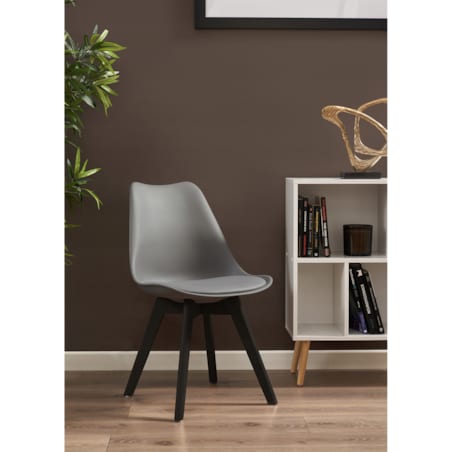 Krzesło kuchenne wygodne OSLO szare