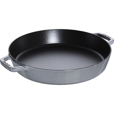 STAUB Patelnia żeliwna z dwoma uchwytami 34 cm, grafitowy
