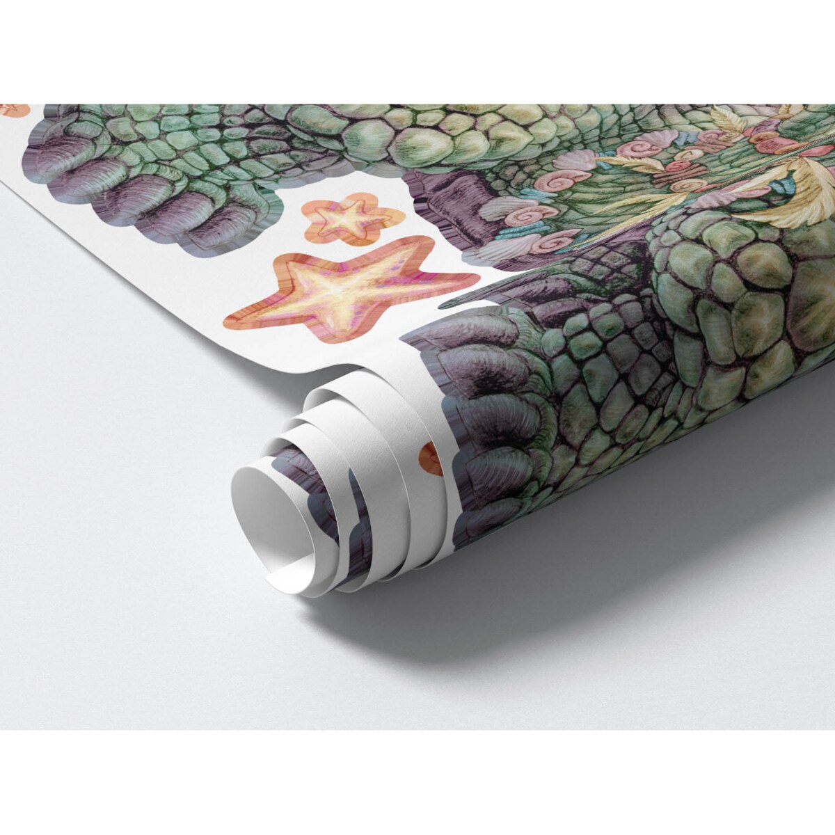 Zestaw naklejek na ścianę, Pastelowe zwierzęta z bajki - żółw, 60cm