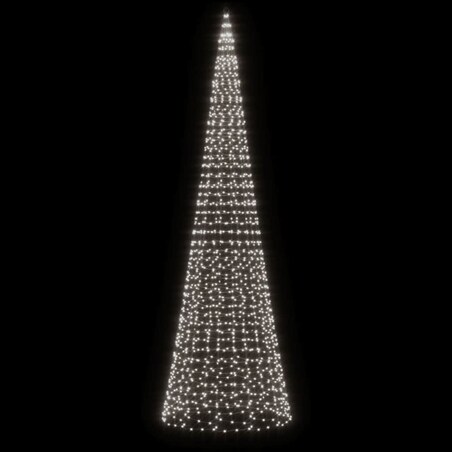 vidaXL Choinka LED 1534 diody LED Zimna biel 500 cm
