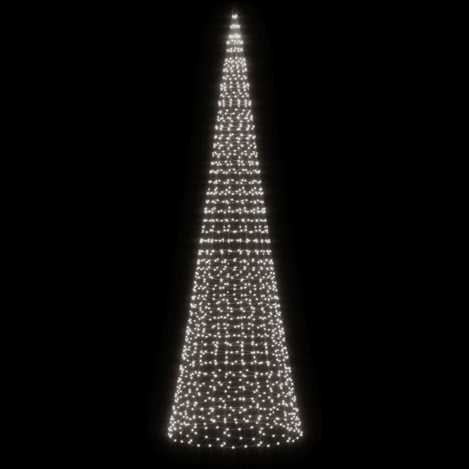 vidaXL Choinka LED 1534 diody LED Zimna biel 500 cm