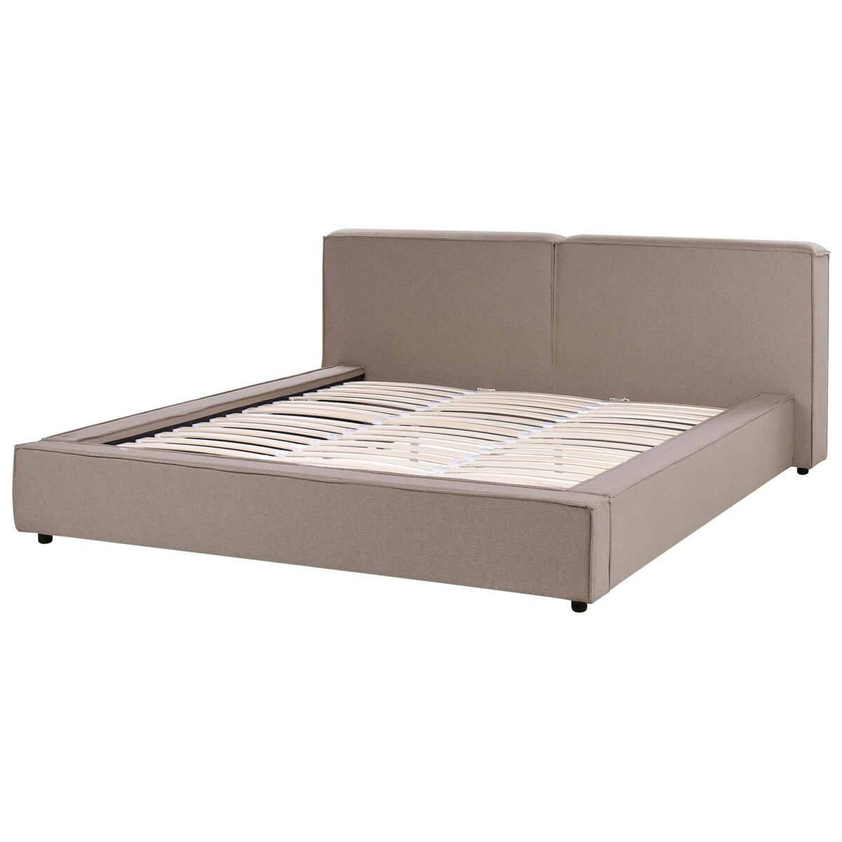 Łóżko tapicerowane 180 x 200 cm jasnobrązowe LINARDS
