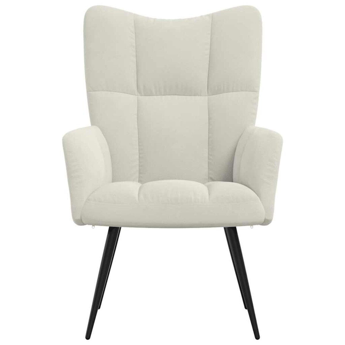 vidaXL Fotel, kremowy, tapicerowany aksamitem