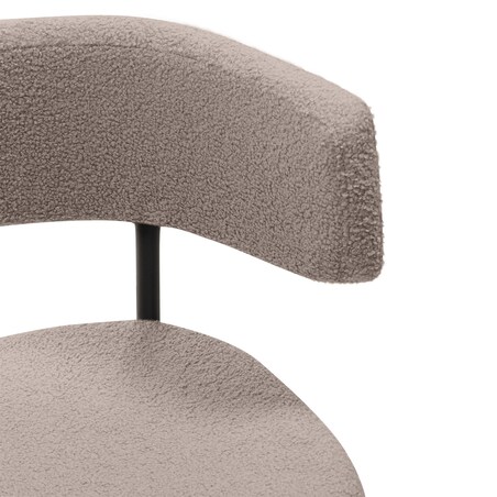 Krzesło IGUNIA 75x58x57 cm brązowoszare/czarne nóżki