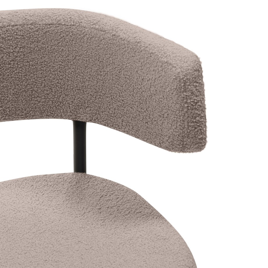 Krzesło IGUNIA 75x58x57 cm brązowoszare/czarne nóżki