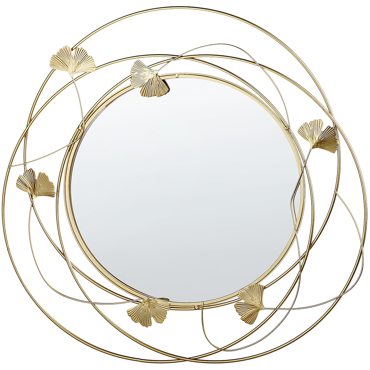 Lustro ścienne ANGLET 46 cm 49 cm Metal Złoty