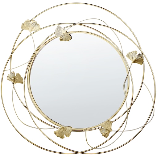 Lustro ścienne ANGLET 46 cm 49 cm Metal Złoty