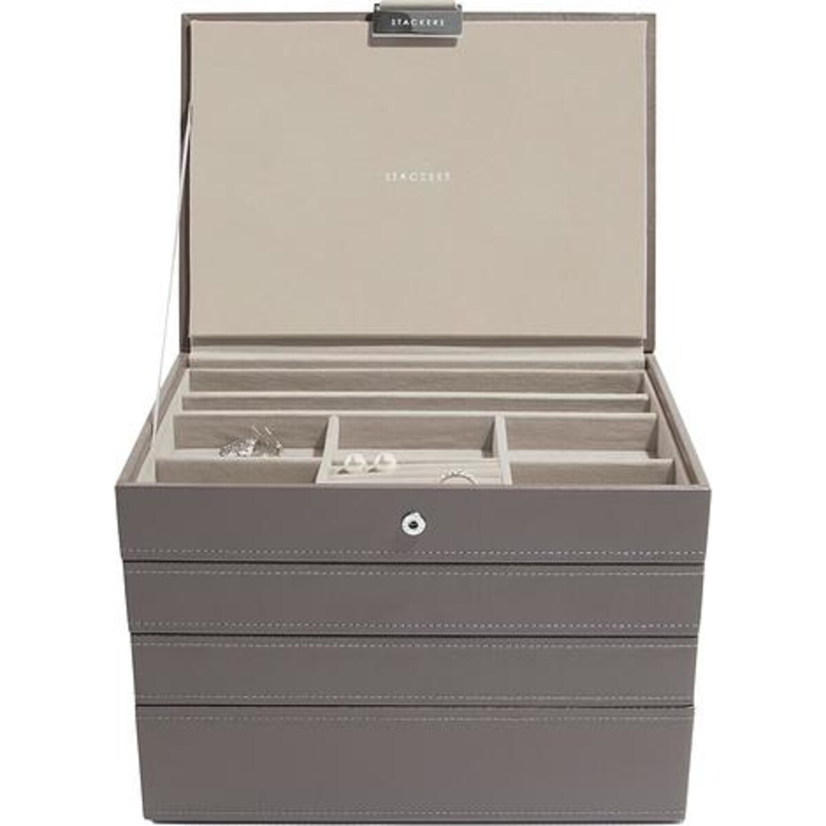 Szkatułka na biżuterię Stackers poczwórna classic brązowa