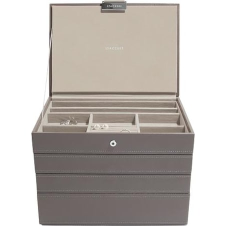 Szkatułka na biżuterię Stackers poczwórna classic brązowa