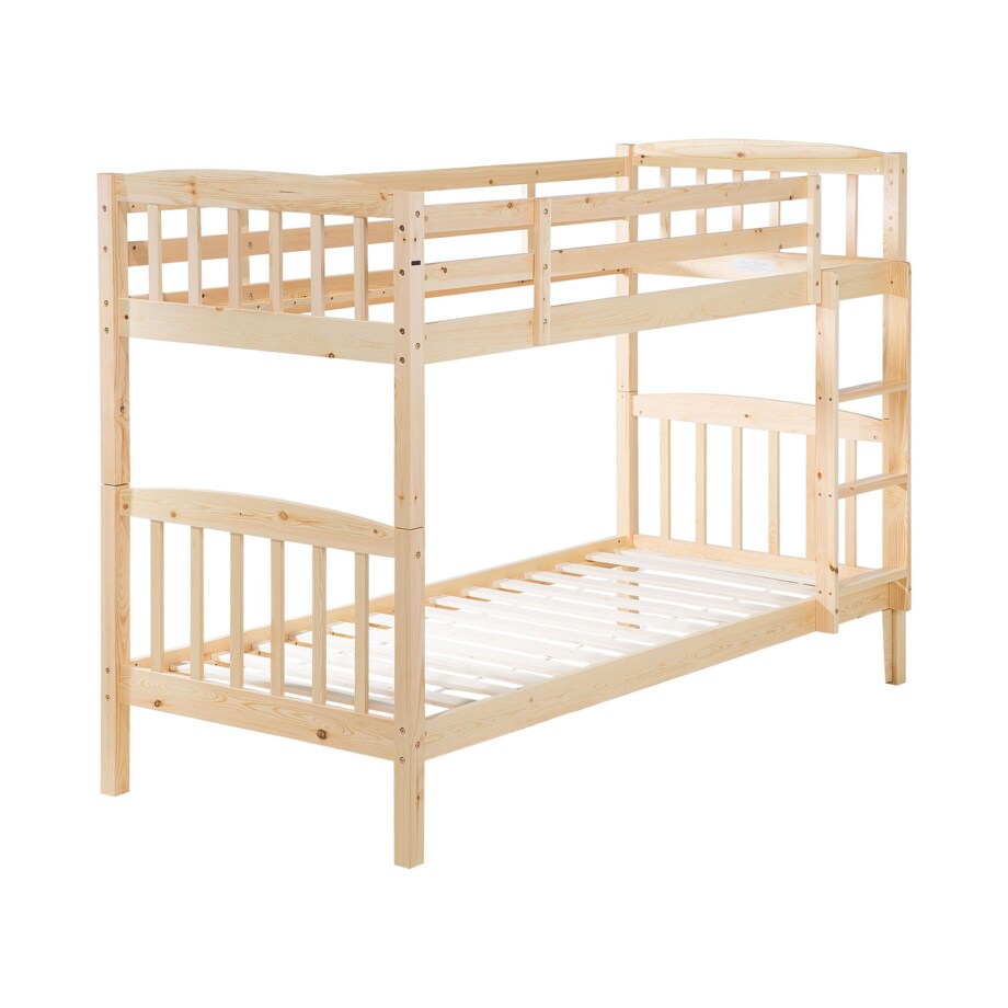 Łóżko piętrowe drewniane 90 x 200 cm jasne REVIN