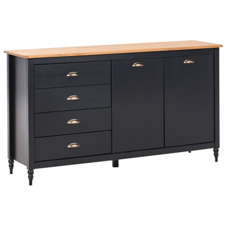 Szafka dwudrzwiowa czarna SHILLINGTON