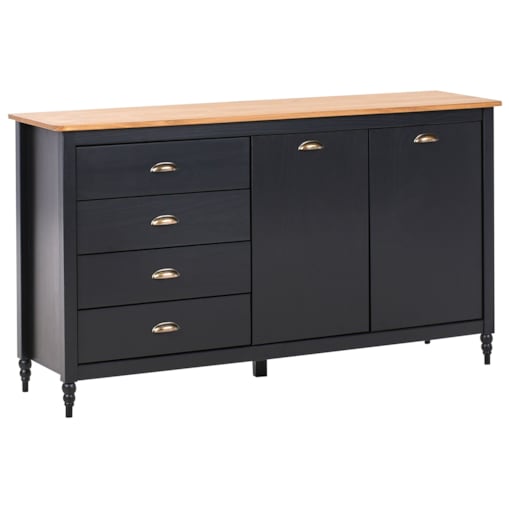 Szafka dwudrzwiowa czarna SHILLINGTON