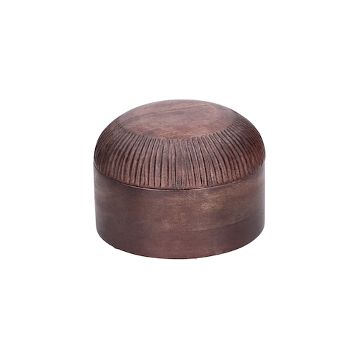 Zestaw 2 mis dekoracyjnych z pokrywką Perseo - Śliwkowy, 18 cm