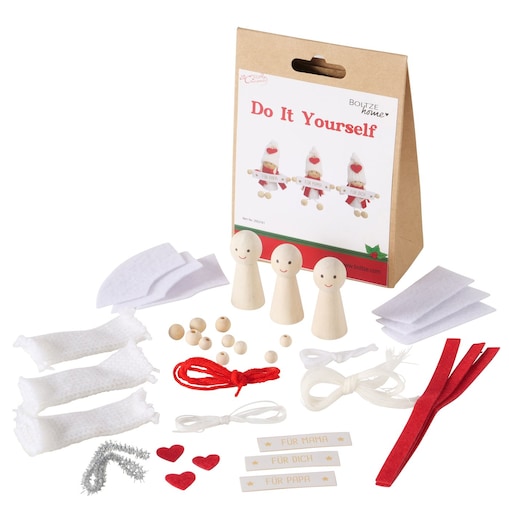 Zestaw DIY do samodzielnego stworzenia ozdób, 3 ludziki, poliester