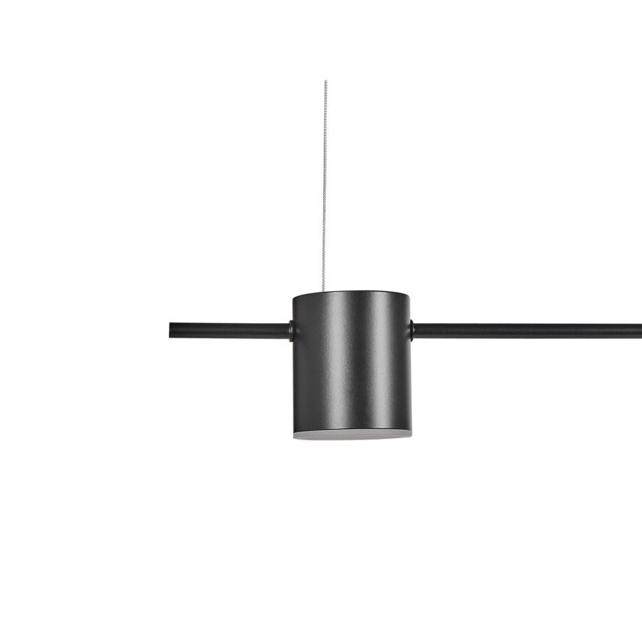 Lampa wisząca LED 5-punktowa metalowa czarna SESTRA